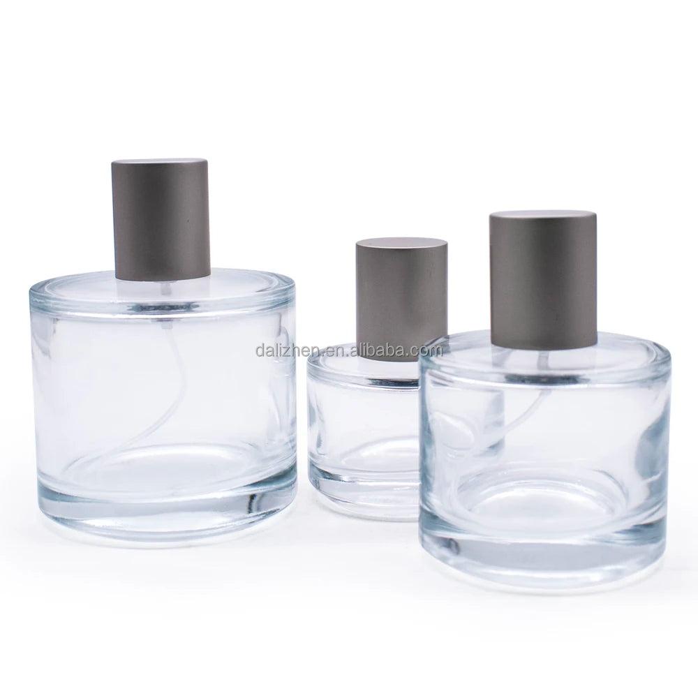 30ml 50ml 100ml Glass Round Shape Perfume Bottle Transparent Glass Empty Luxury Glass Perfume Bottle