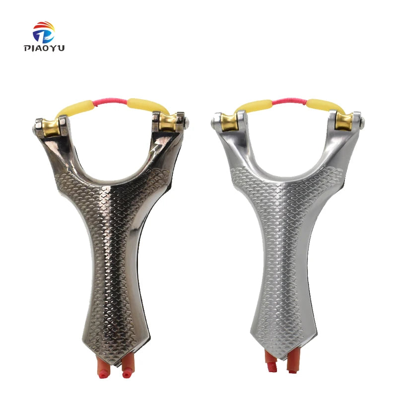 PIAO YU Outdoor Training Exercise Slingshot Powerful Metal Bow with Rubber Band Sports Pulley Slingshot Products