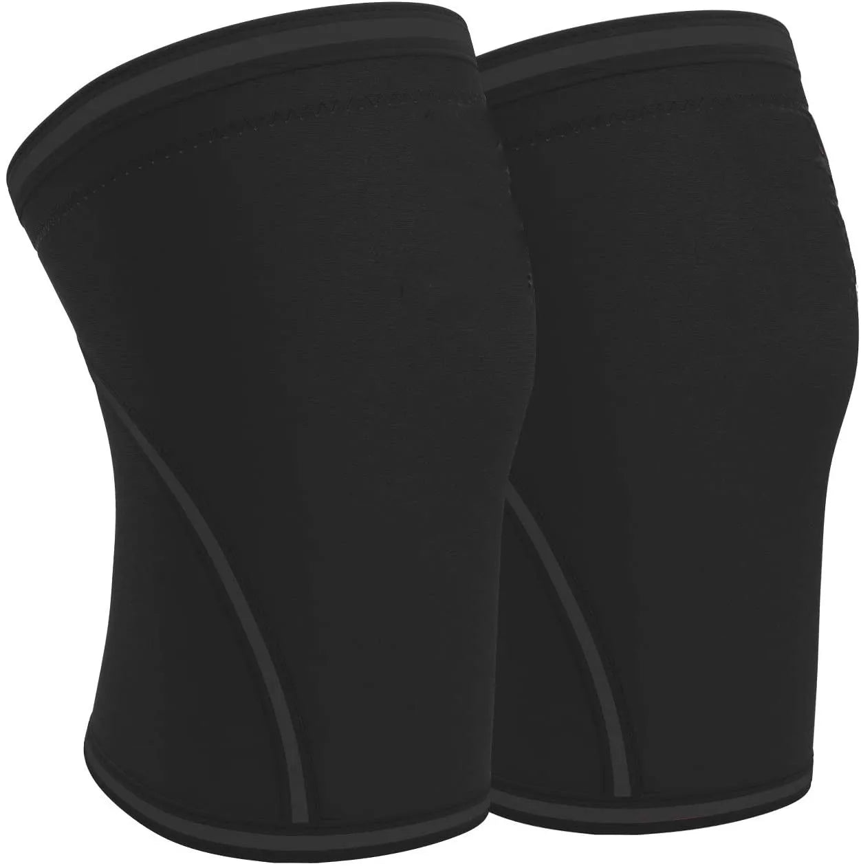 2023 Custom Logo Gym Sports Workout Squats 7mm Weight Lifting Powerlifting Knee Brace Support Pads Compression Sleeves for Men