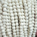 Wholesale 8mm Natural Volcanic Rock White Lava Bead Strand Hot Selling Essential Oil Stone Beads