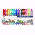 For  Hot Selling 16pcs 1.0mm Gel Pens Set with PVC Package Stationery Supplies for Children's Coloring and Drawing