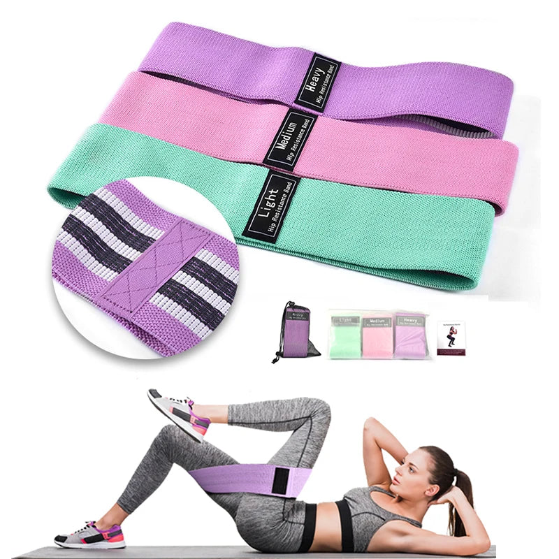 NQ SPORTS Printed Pattern Cotton Glutes Circle Booty Bands Cloth Fabric Hip Band Custom Fitness Resistance Band Sets