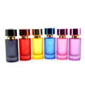 Wholesale Price Thickened Frosted Round Perfume Spray Colored Glass Bottle Reusable Perfume Bottle