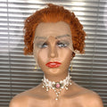 Pixie Cut Human Hair Wig Short Jerry Curly P4/30 Ombre Color Wig Virgin Human Hair 13*1 Lace Front Wigs