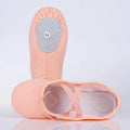 Factory Wholesale Professional Ballet Dance Wear Shiny Satin Flesh Ballet Pointe Shoes for Girls Genuine Leather Lace Soft