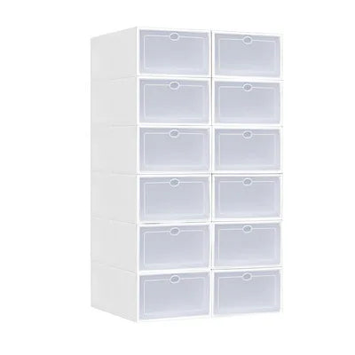 Plastic Shoe Box Organizer Transparent Drop Front Shoe Box Small Shoe Storage Box for Women