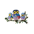 MT032324 Vintage Fashion Owl Brooch Women Crystal Brooch Jewelry