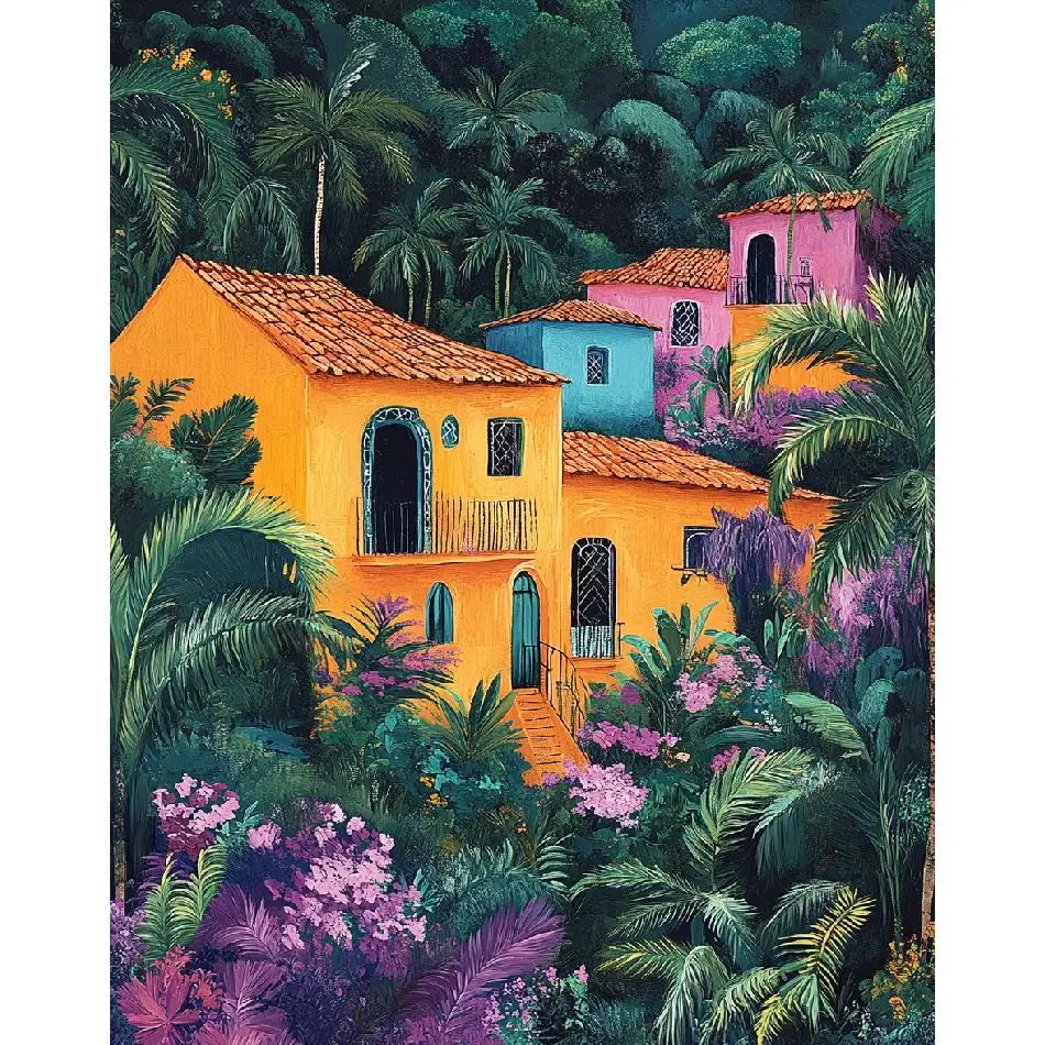 CHENISTORY Acrylic Paint Forest House Diy Painting by Numbers for Adults Kits Picture With Numbers Diy Crafts for Home Decors