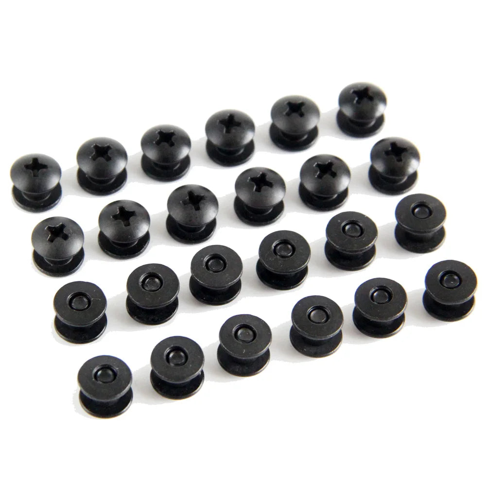 Black Steel Chicago Screw Set Cross Head DIY Kydex Leather Holsters Clamps Knife Sheaths Black Oxide Finish Metric MegaBDM