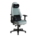 Magnetic Headrest Pine Green Leather Houndstooth Accent Fabric Ergonomic High-Back Gaming Chair