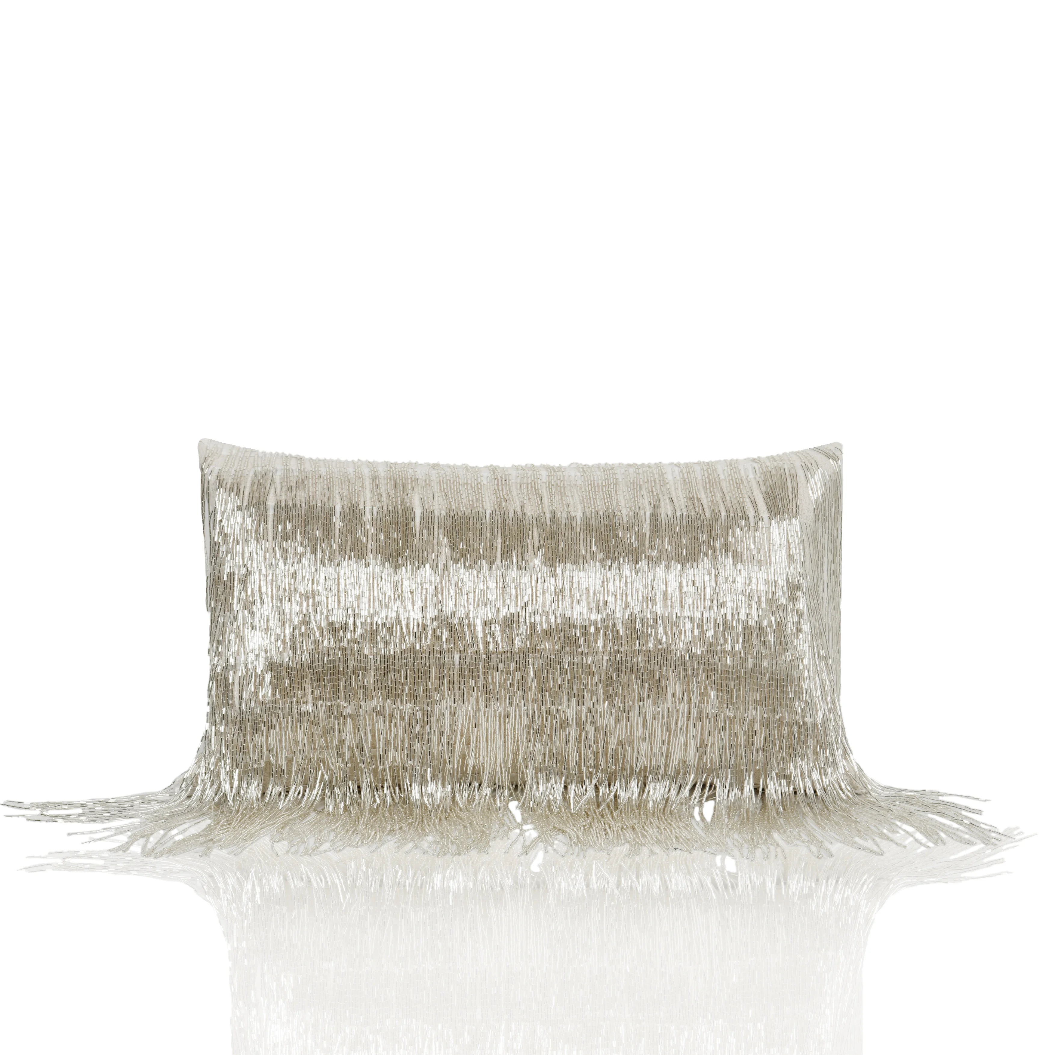TIFFHOME 30*50cm Handmade Tassel Home Pillow Case High Quality  Modern Luxury  Pillow Cover Beaded Decorative Cushion Portable