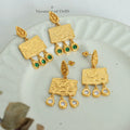 Vintage Bohemia Zircon Drop Earrings 18k Gold Plated Stainless Steel Dangle Earrings for Women Boucle Doreille Bijoux