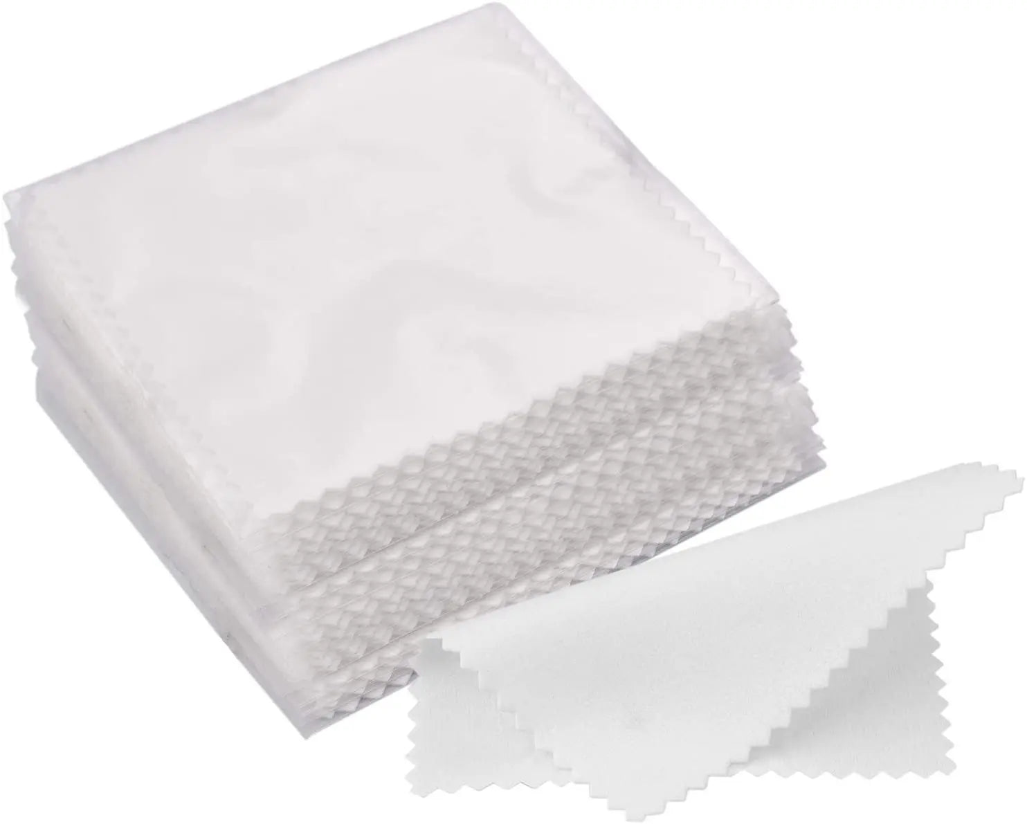 High Quality 8*8cm White Microfiber Jewelry Polish Cleaning Cloth Ready to Ship Excellent Cleaner for Jewelry & Cleanings