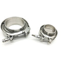 Turbo Downpipes Exhaust Systems 3.5 Inch Stainless Steel V Band Exhaust Clamp with CNC Stainless Steel Flanges