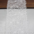 18cm White Inelastic French Chantilly Eyelash Lace Border Trim Eco-Friendly Mesh Nylon Garment Bridal Wedding Lace Fabric
