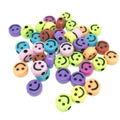 Mixed Color Oblate Acrylic Letter Beads Resin Smile Face Polymer Clay Beads for DIY Accessories