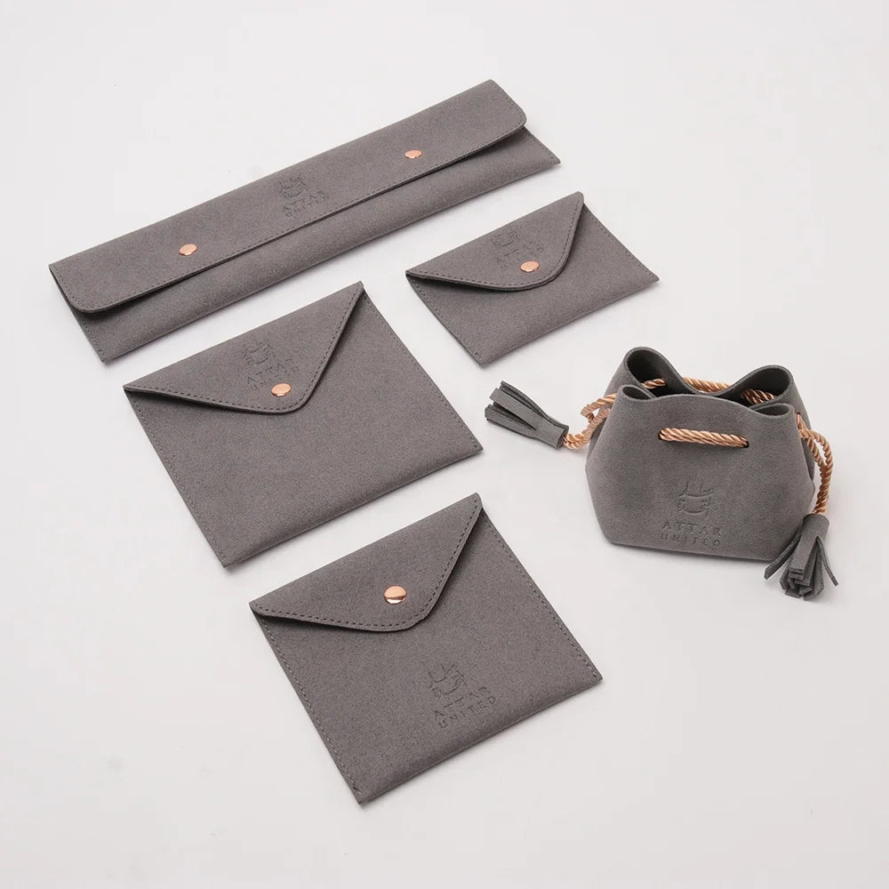 Newest Product Custom Portable Microfiber Drawstring Jewelry Bag for Bracelet Necklace Ring