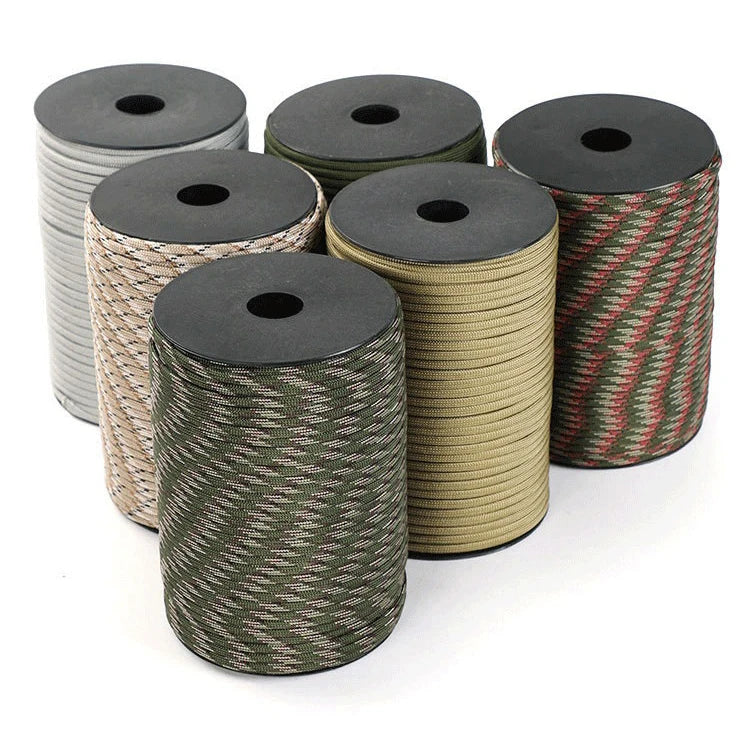 4mm Diameter 100m 328 Feet Length High Strength 550 Pattern Paracord with 9 Strands for Outdoor Camping Use