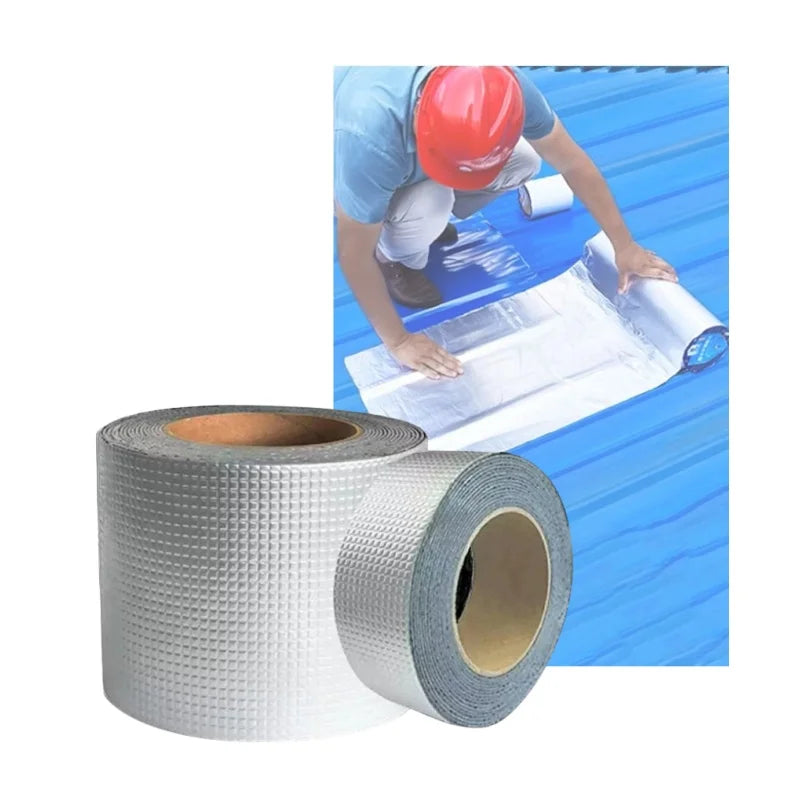 Kezu High Quality 1mm Industrial Waterproof Aluminum Foil Butyl Tape Sealing Repair Water Leak Tape for Construction Use