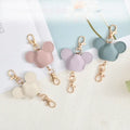 Adjustable Telescoping Mini PU Leather Keychain Cute Pendant for Girls' Bus Cards IDs Keys Perfect Christmas Gift Idea