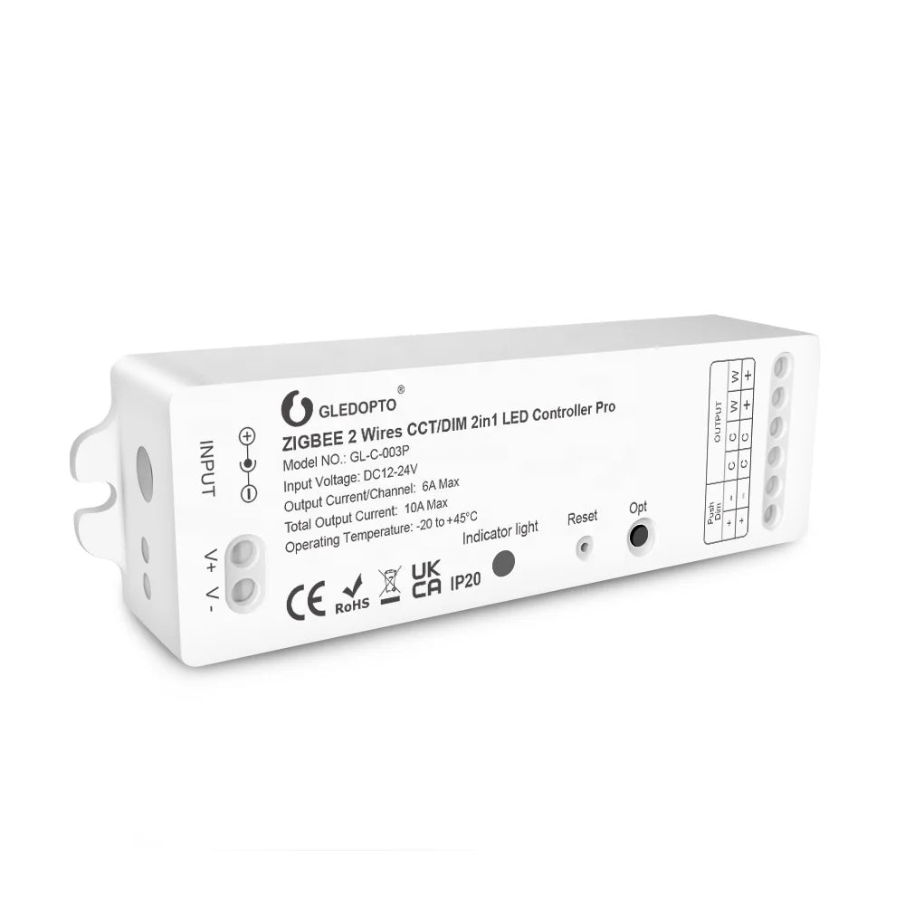 Wireless Control RF Zigbee 2 Wires Dimmer Color Temperature Adjust LED Strip Controller Pro