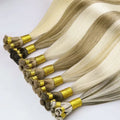 Hand Tied Weft Russian Remy Straight Style Human Hair Extensions