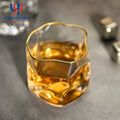 Handmade 8.45oz Lead-Free Transparent Cocktail Whiskey Tumbler Twisted Liquor Barware for Tasting Irregular Whiskey Cup for