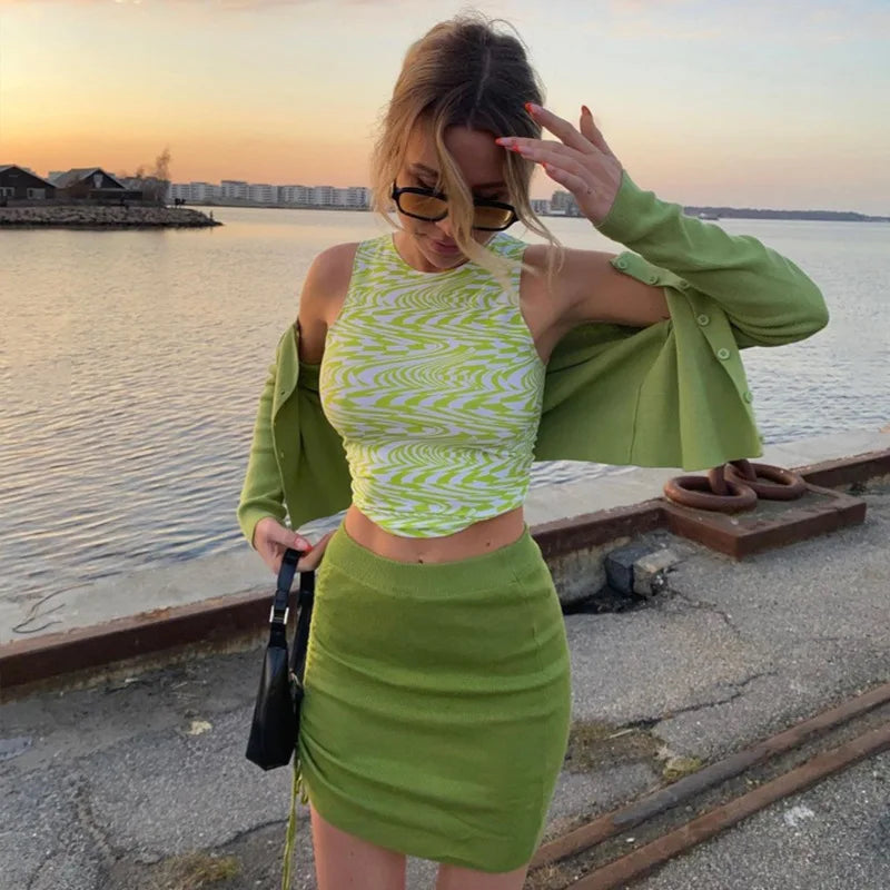 2022 Summer Fashion Casual Sleeveless Crop Top Women Skinny Tanks Top