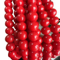 8mm Synthetic Coral Round Loose Stone Strand for DIY Jewelry Making Third Party Certified 55g