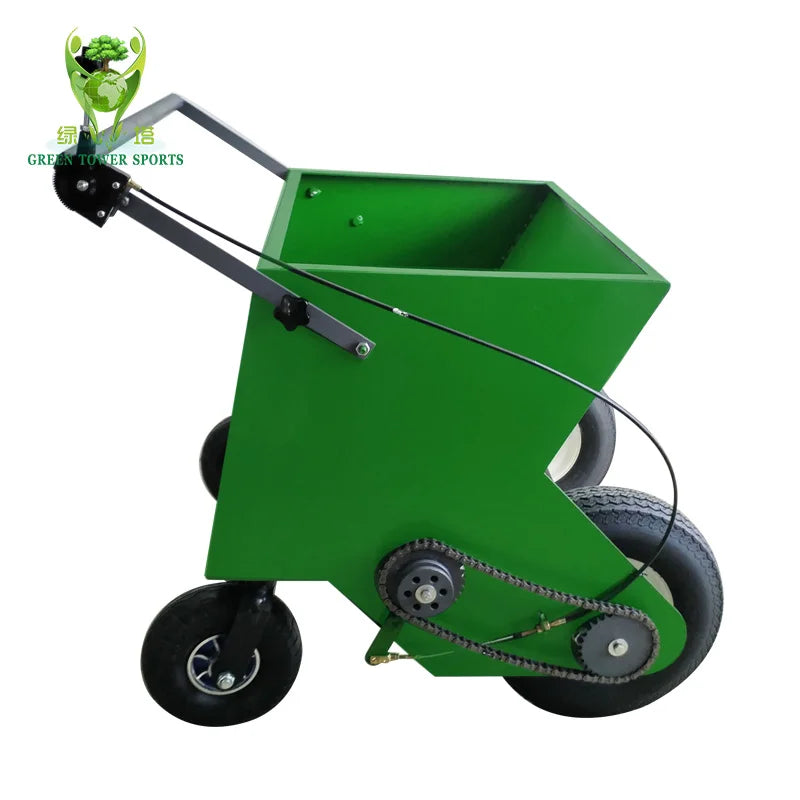 Professional Customized Easy Operate Hand-Push Grass Installation Soccer Artificial Turf Rubber Sands Infill Machine GREEN TOWER
