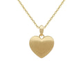 18K Yellow Gold Sandy Finish Trendy Engagement Wedding Heart Shape Pendant with Diamond Necklace for Women Fine Jewelry