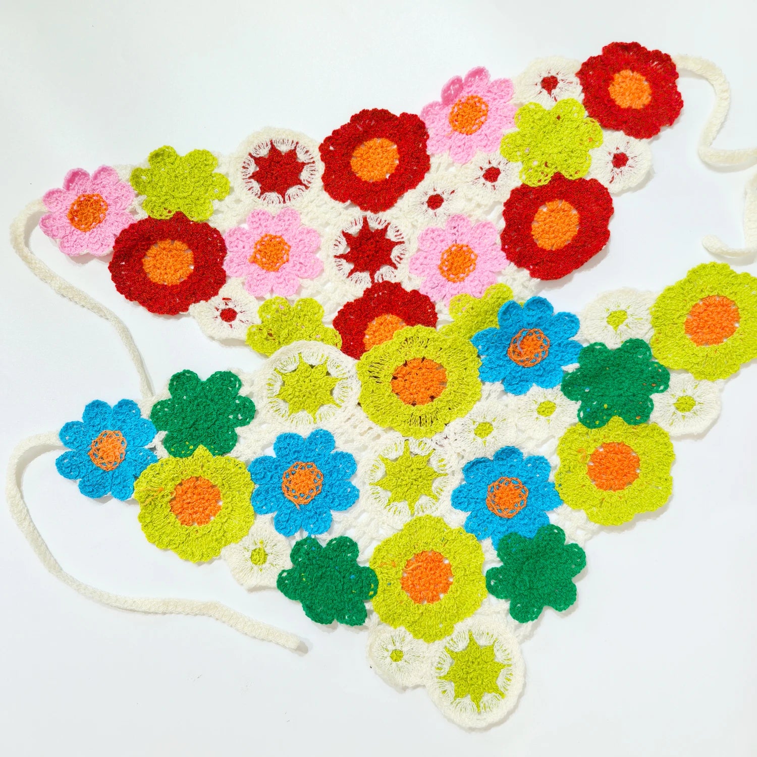 2025 New Fashion Summer Beach Handmade Lace Knitted Animal Floral Bandana Women Hair Scarf Triangle Headbands for Girls