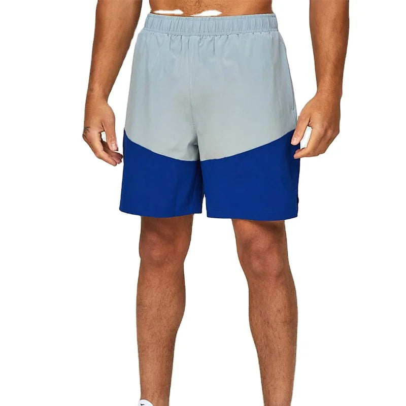 Wholesales 7'' Inch 100% Polyester  Workout Shorts Fitness Contrast Colors Mens Gym Shorts With Pocket