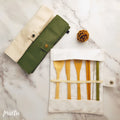 Simple Design Japanese Bamboo Wooden Cutlery/Flatware Set Reusable Travel Cutlery