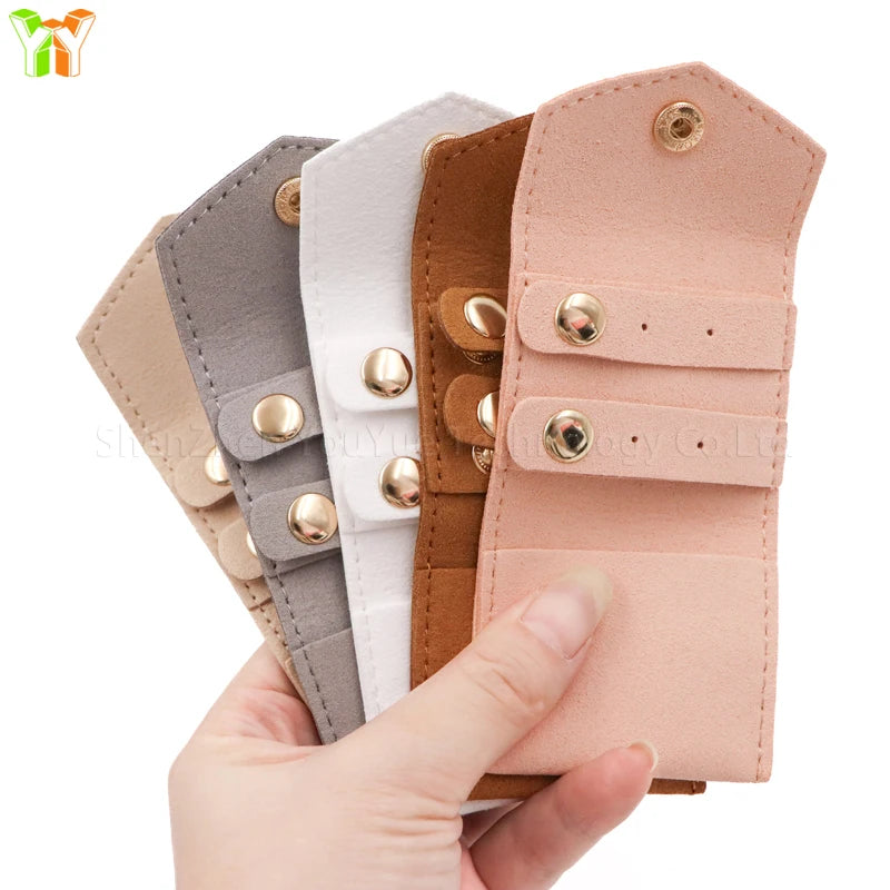 Mini Soft Microfiber Jewelry Bag Portable Travel Pouch Case for Earrings Ring Necklace Gifts Jewelry Holder for Women