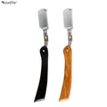 Wanmei Folding Handle Razor Japanese Style Men's Beard Cutting Shaving Razor Carrier Holder Straight Wooden Handle Shaver