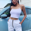 Wholesale Sexy Spaghetti Straps Tops for Women Summer Custom 100% Cotton Blank Plain Tank Top for Ladies