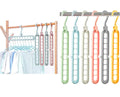 Space Saving Hanger Closet 9 Slots Magic Multifunctional Sturdy Hangers Organizer for Heavy Clothes Shirts Pants Dresses Coats