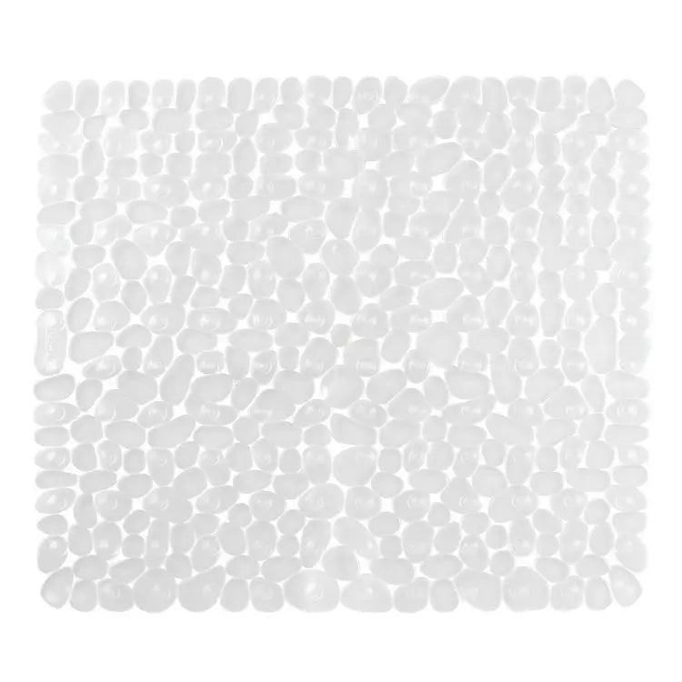 Square Pebble Plastic Non-Slip Shower Mat with Suction Cups and Drain Holes PVC Bath Mat for Shower and Bathtub Bathroom Floor