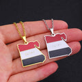 Country Egypt Map Pendant Necklaces for Men Women Jewelry Egyptians Maps