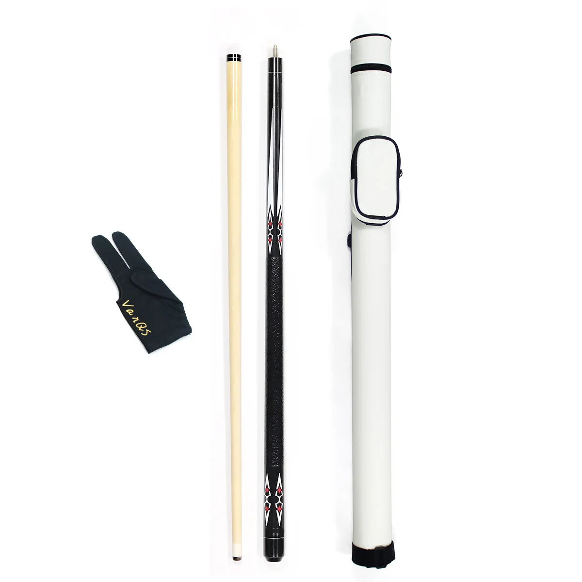 Economic 57 Inches Maple Wood Billiard Pool Cue Kit With Cue Bag and Glove on Sale