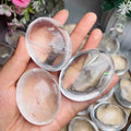 Wholesale Natural Crystal Mineral Polished Clear Quartz Crystal Palm Stone Rock Healing