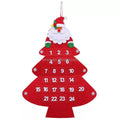 Felt Santa Claus Advent Calendar Felt Christmas Tree Kit Xmas Gift 3D Felt Ornament DIY Christmas Hand Crafts