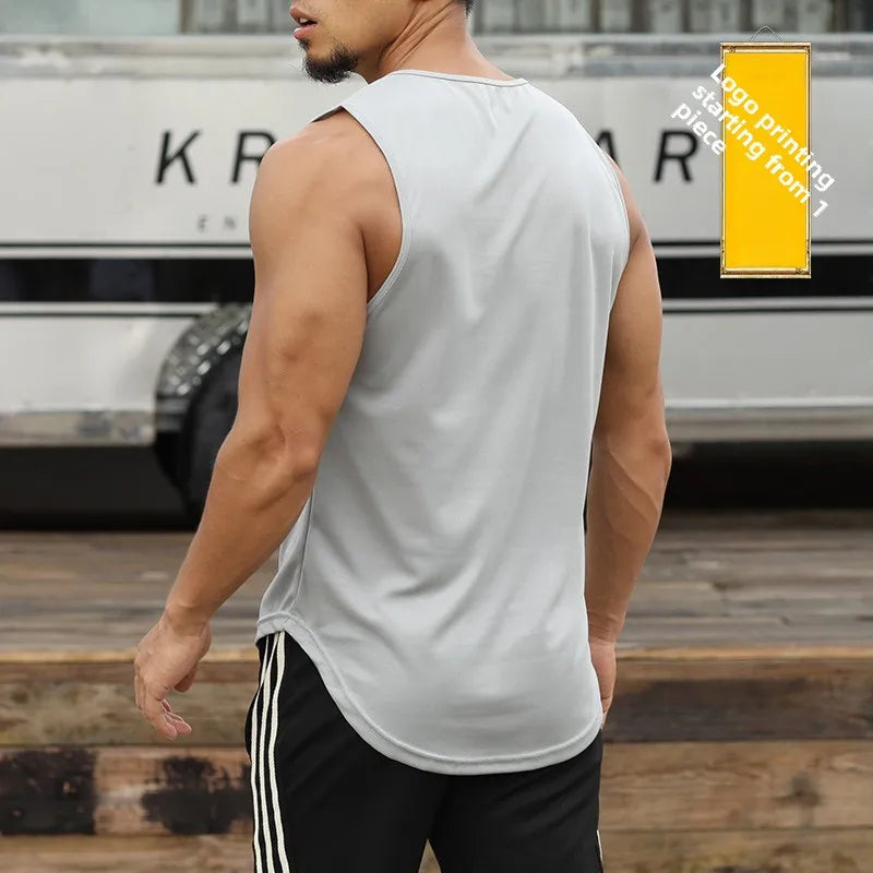 Summer Marathon Quick-Drying Sports Vest Men's Sleeveless Waistcoat Outdoor Running Training Basketball Loose Fitness Vest