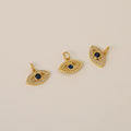 Gold Pendant Personality Trend Inlay Zircon EvilEye 18k Real Gold Color Preserving Jewelry Making Supplier