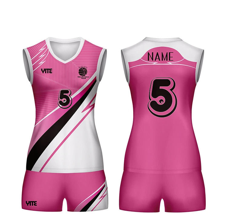 Latest Design Sublimation Custom Volleyball Uniforms Active Wear Plain Jersey 100% Polyester Quick-drying Unisex