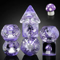 Custom D&D Resin Polyhedral Dice Set with Animal Core D20 16mm Size Mushroom Inclusions for Dungeons Dragons Tabletop RPG Games