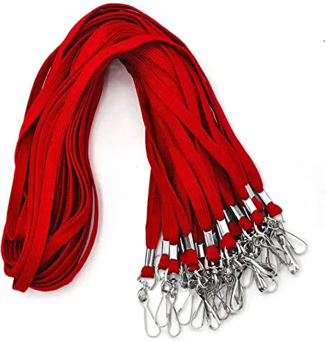 Wholesale Cheap Factory Direct Supply Flat Rope Cord Tube W/J Swivel Hook Tubular Neck Lanyard for ID Badge Holder