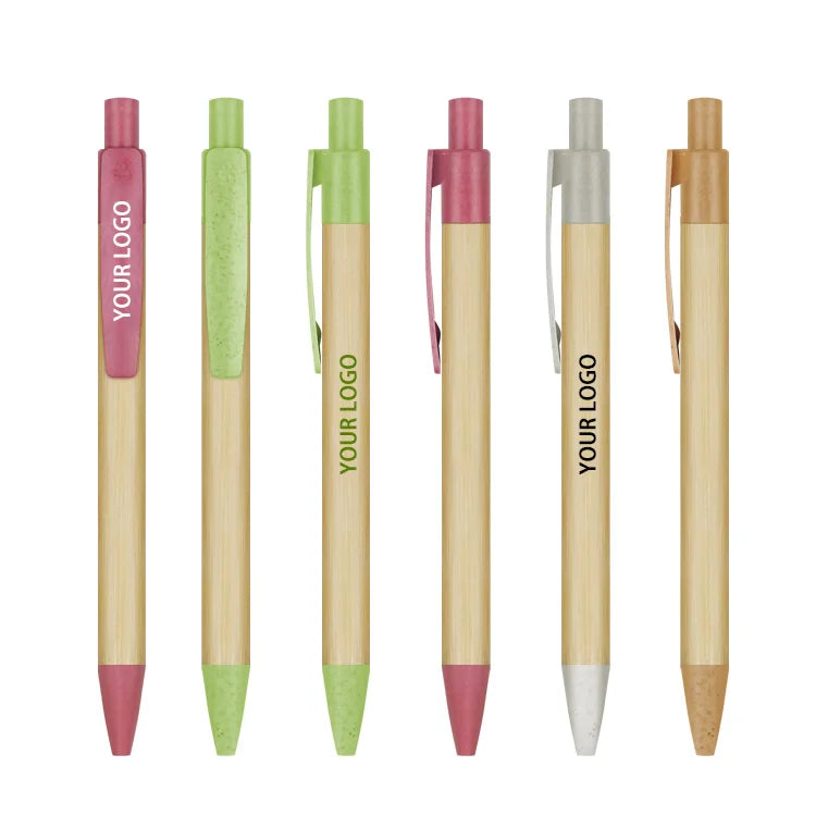 Durable 1.0mm Bamboo Ballpoint Pen Shockproof Design for Daily Use