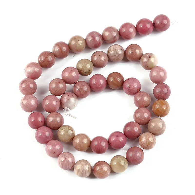 Wholesale Natural Round 4/6/8/10mm Rhodochrosite Bead Loose Beads For Necklaces Jewelry Diy Making